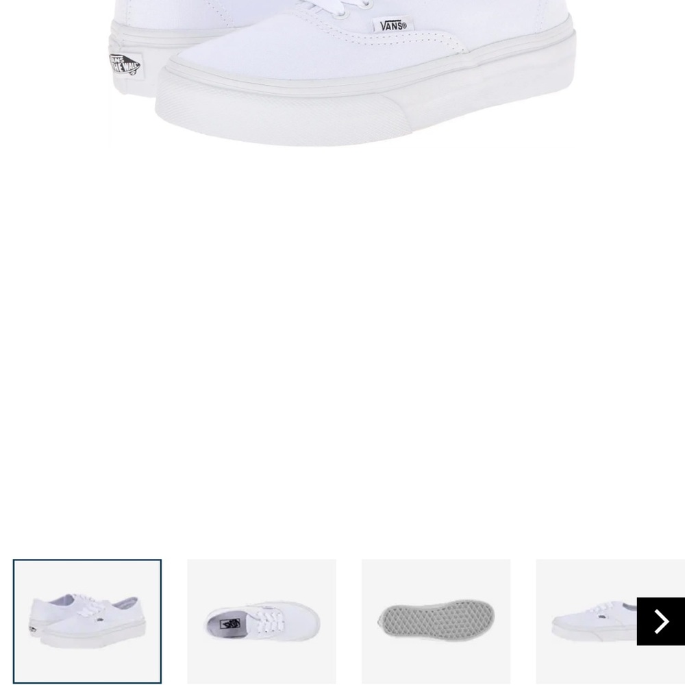 Vans Kids Authentic sz 1.5 White BRAND NEW, NEVER WORN
